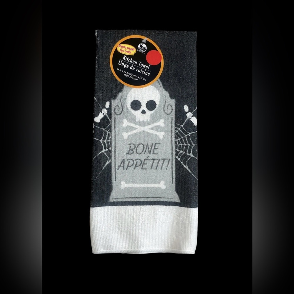 Halloween Tombstone kitchen Hand Towel and pot holders (2) 🕷️ 🪦 👻